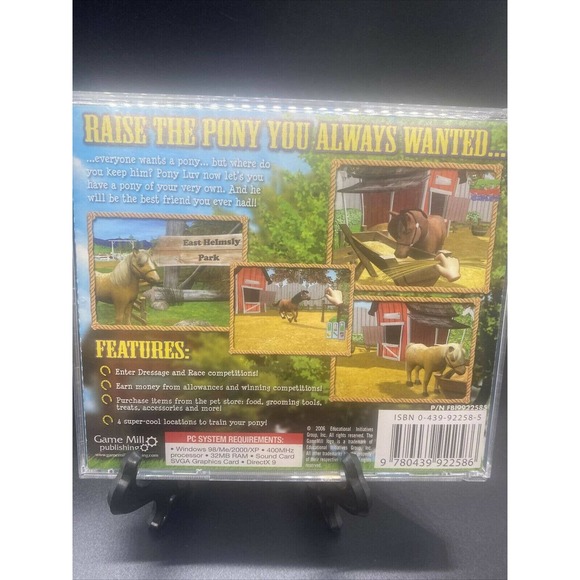 Pony Luv A Pony to Call Your Own CD-Rom PC Game Windows 98/2000/XP - Picture 3 of 10